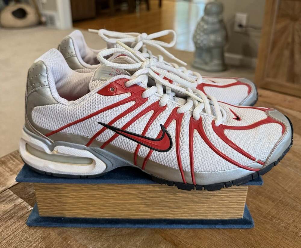 Vintage 2007 Nike Air Max Torch 5 SL White Red Silver 316124-162 Men's Size 8 - Picture 8 of 9
